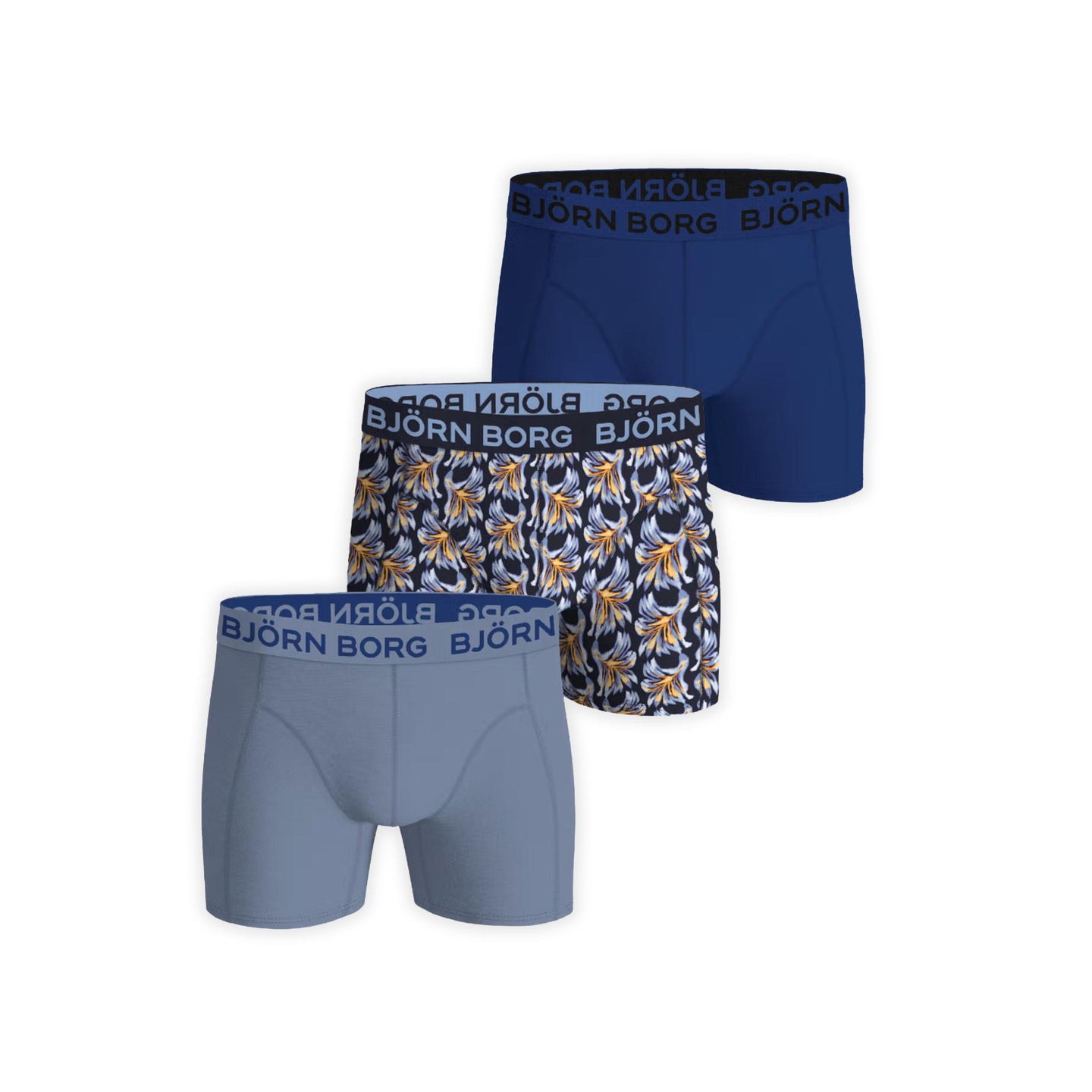 Björn Borg 3-Pack Cotton Stretch Boxer - Blauw, Print