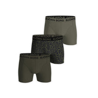 Björn Borg 3-Pack Cotton Stretch Boxer - Groen, Print