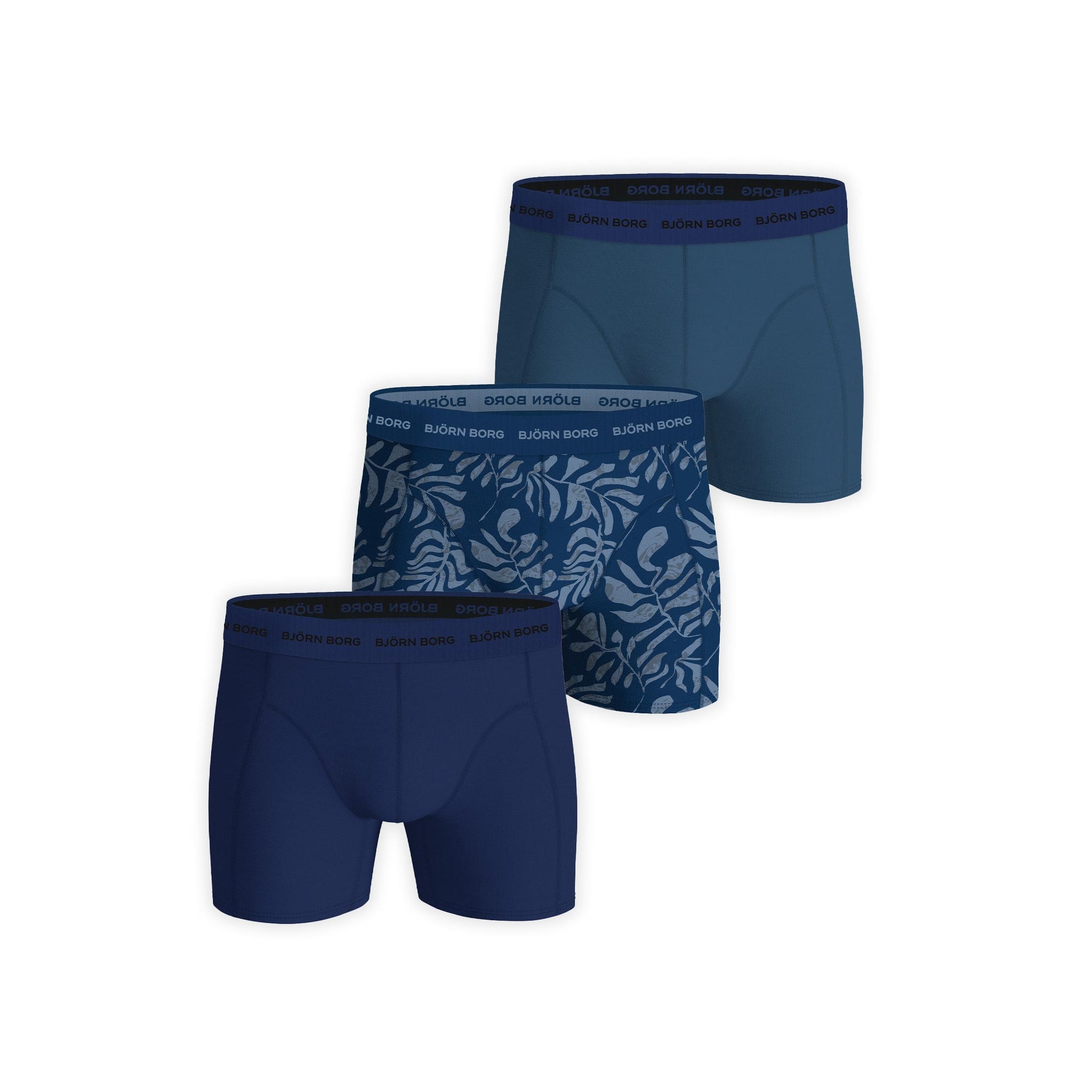 Björn Borg 3-Pack Cotton Stretch Boxer - Blauw, Print