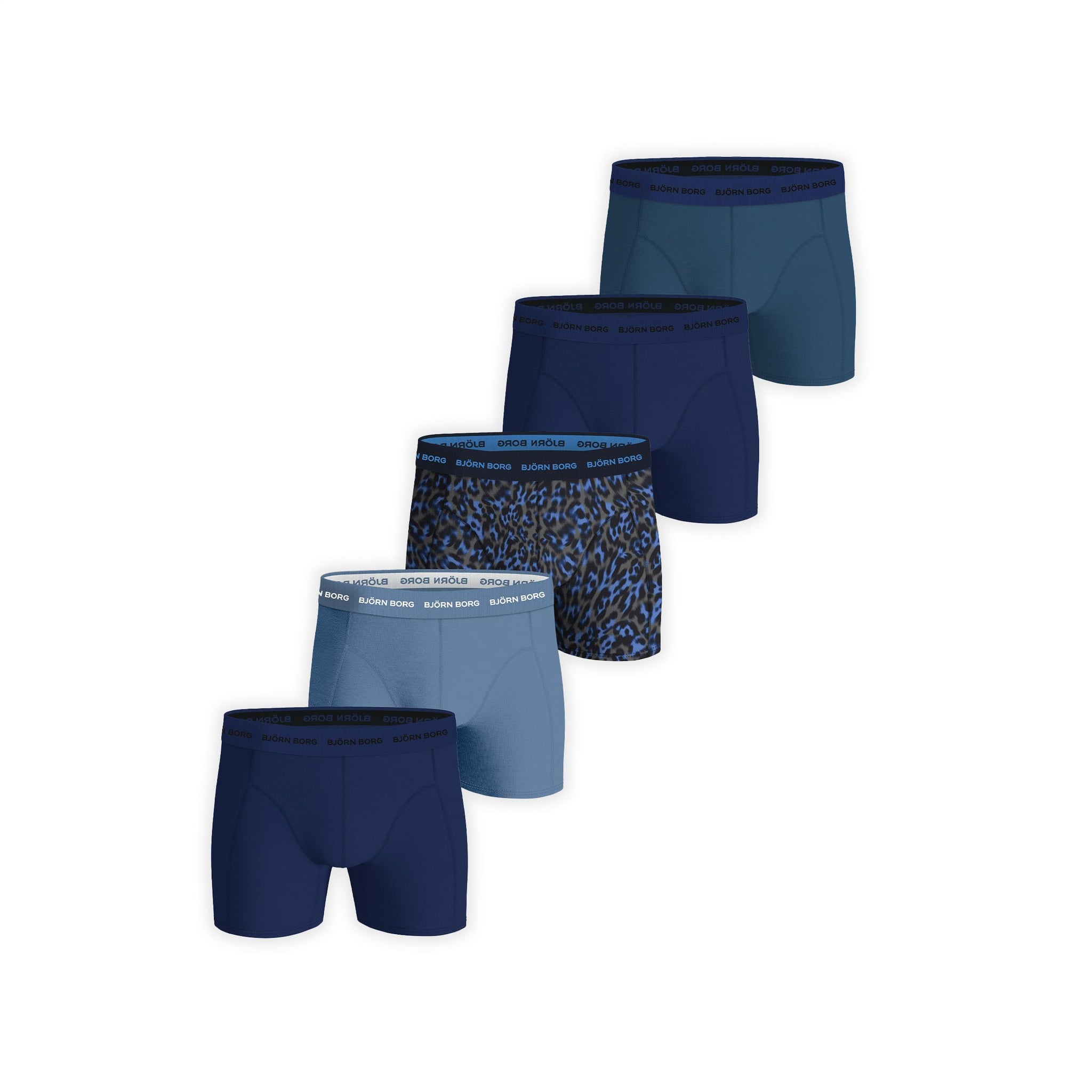 Björn Borg 5-Pack Cotton Stretch Boxer - Blauw
