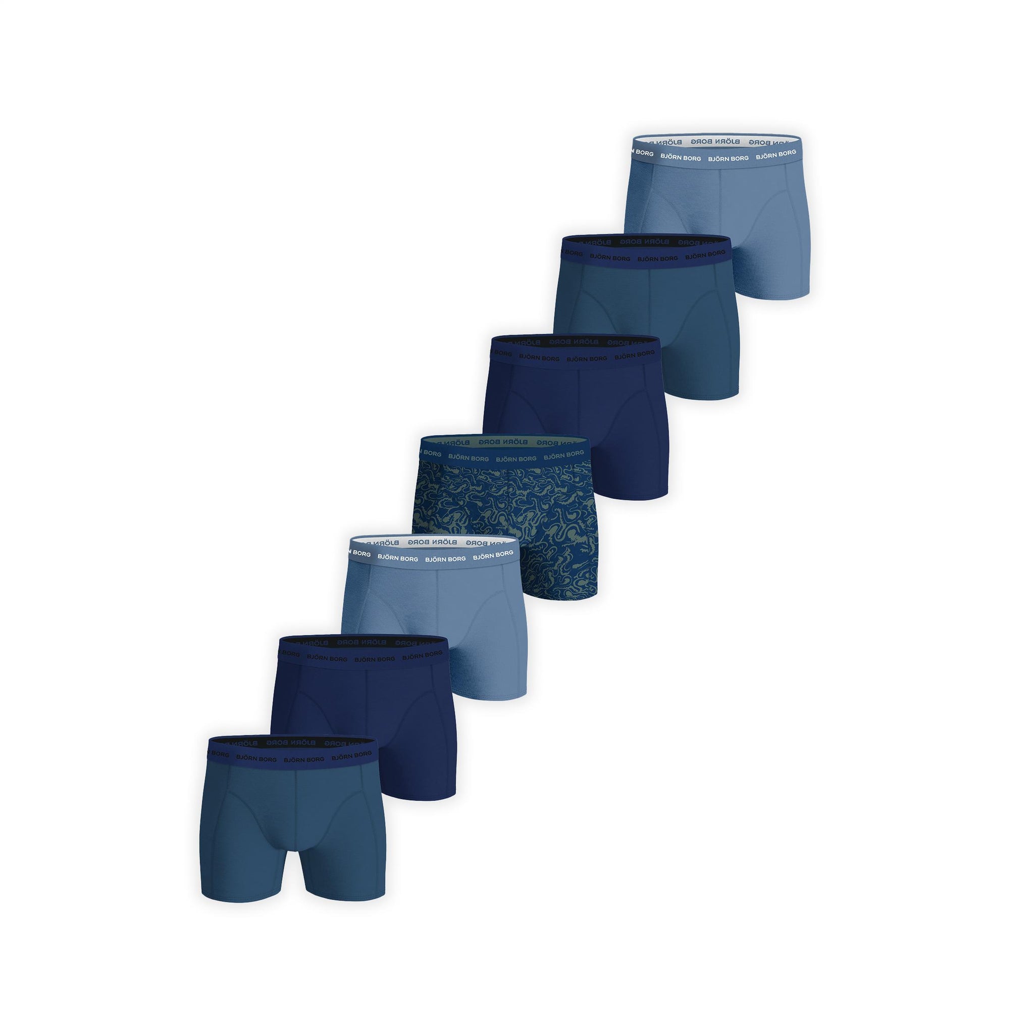 Björn Borg 7-Pack Cotton Stretch Boxer - Blauw