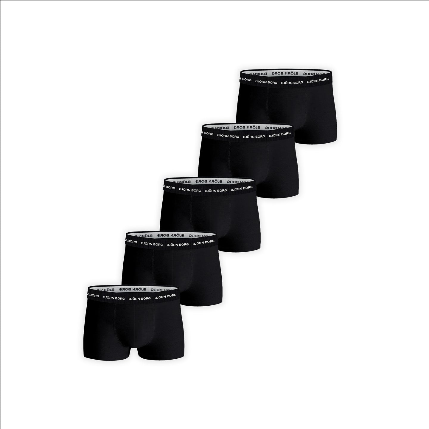 Björn Borg 5-Pack Cotton Stretch Trunk - Zwart