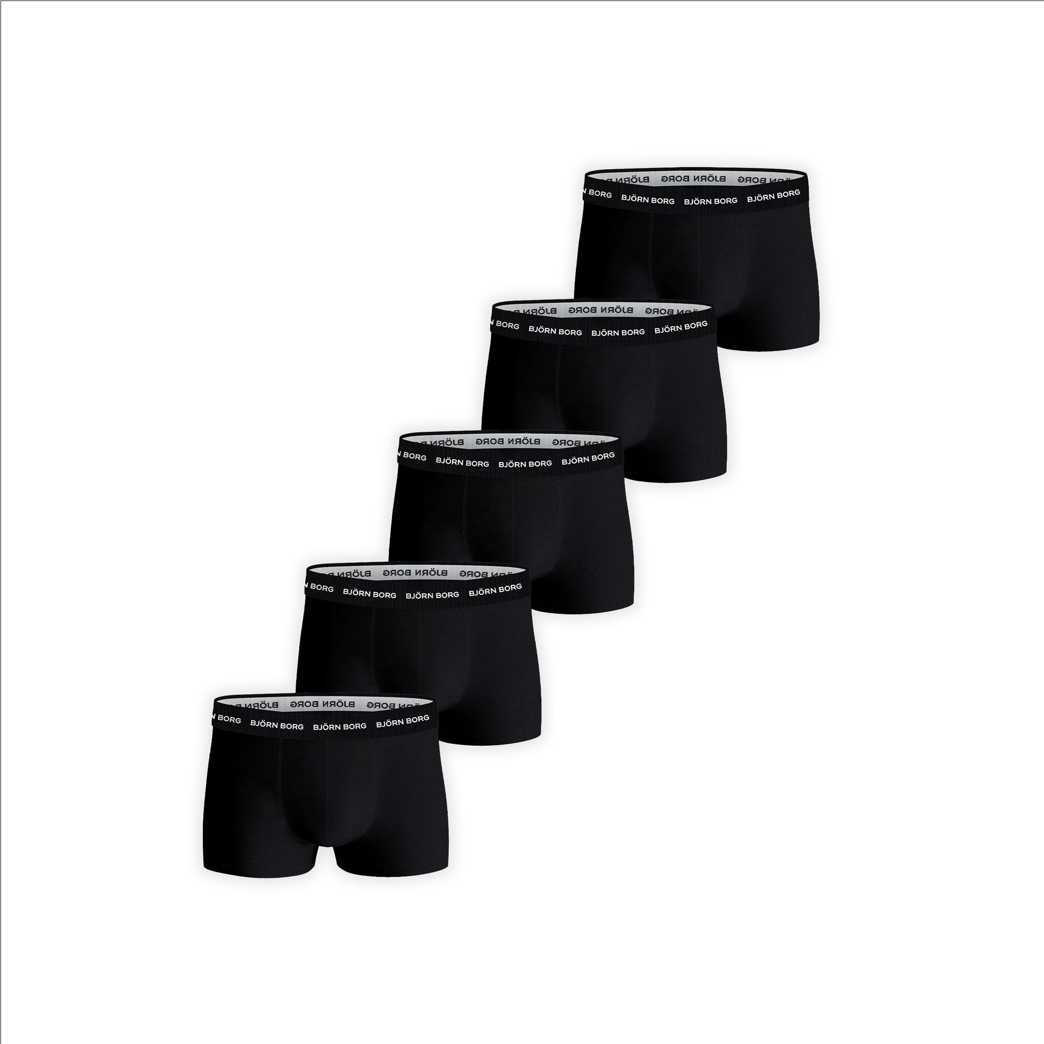 Björn Borg 5-Pack Cotton Stretch Trunk - Zwart