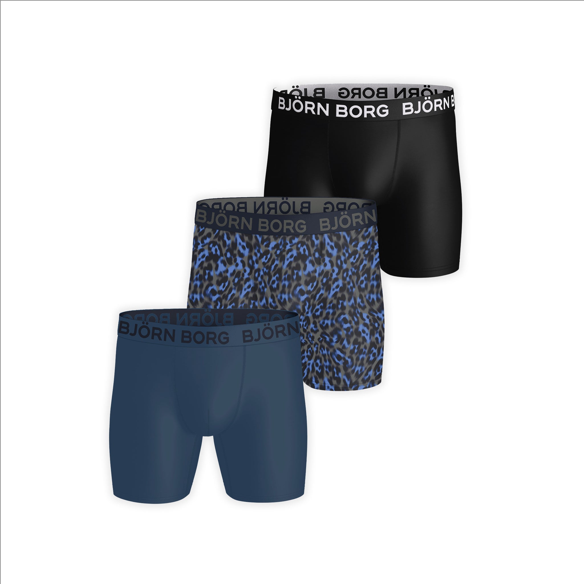 Björn Borg 3-Pack Sports Microfiber Boxer - Blauw, Zwart