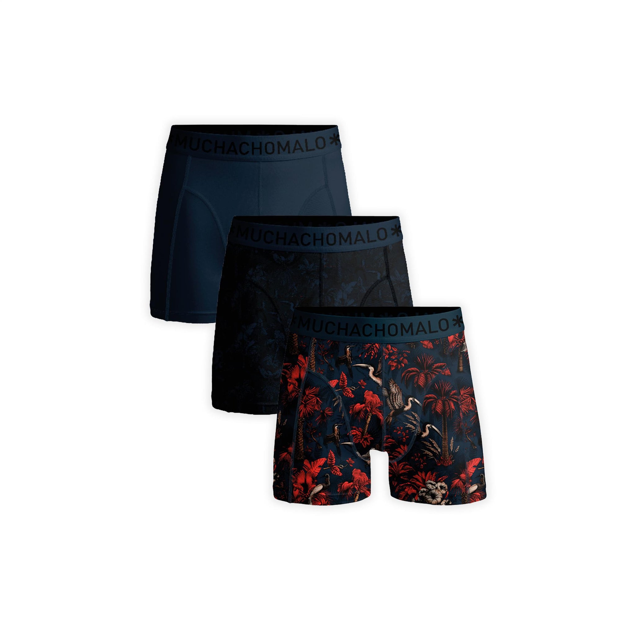 Muchachomalo 3-Pack Boxer Shorts Print/Print/Solid