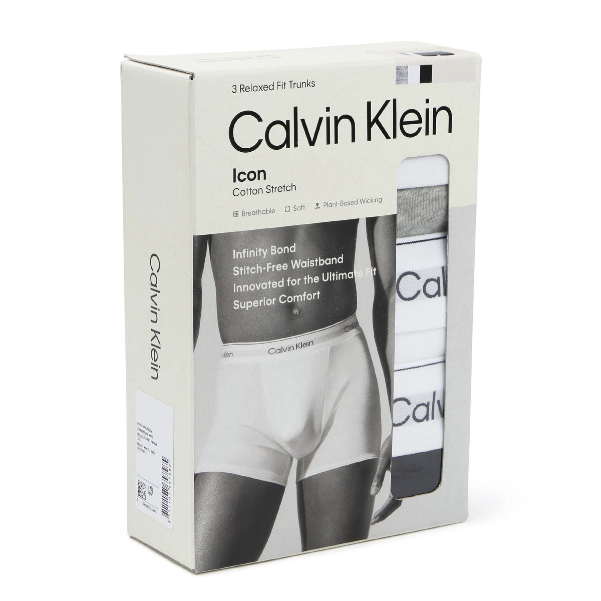 Calvin Klein Relaxed Fit Trunk 3-pack Grijs/Wit/Zwart